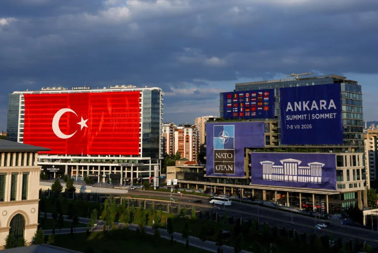 General view of the venue where the NATO leaders' summit is due to take place, in Ankara