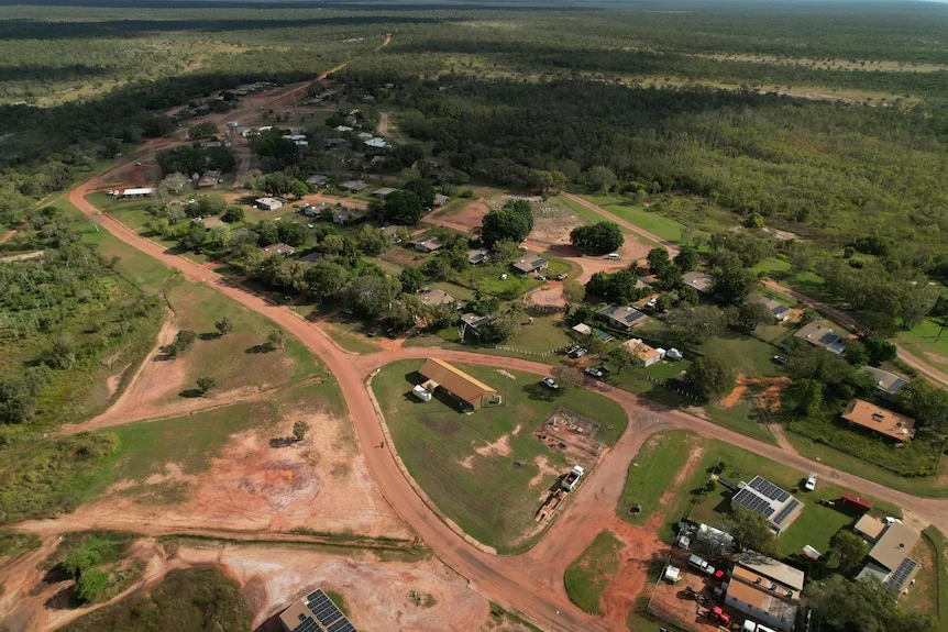 A drone photo of Beagle Bay.
