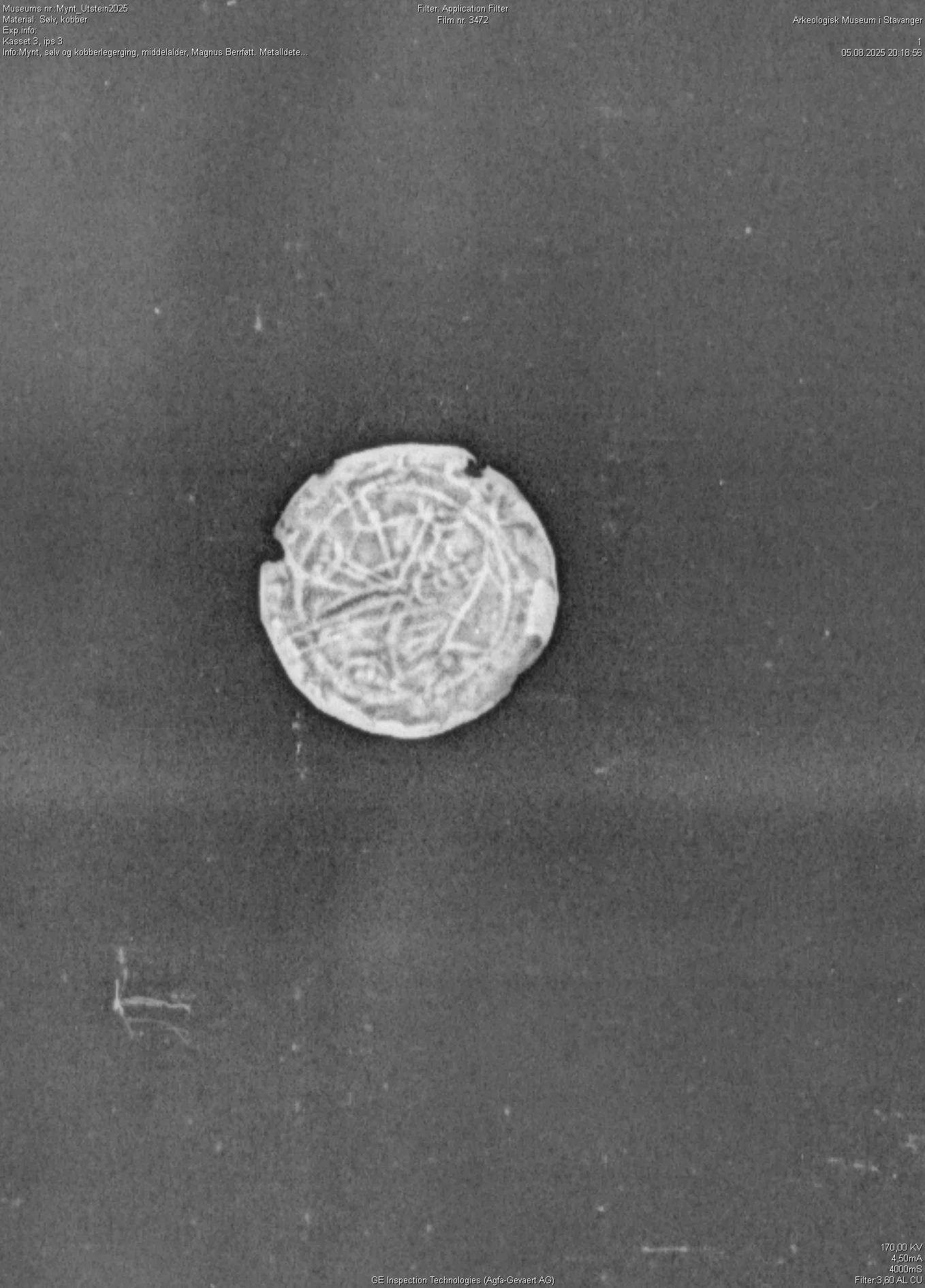 A black and white image of a coin