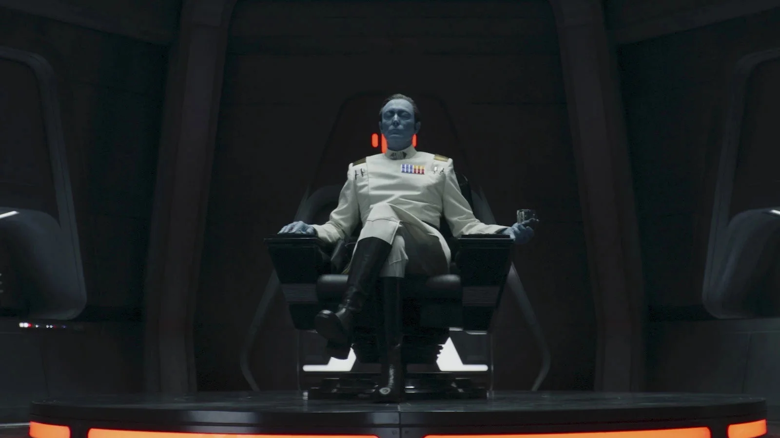 Screenshot from the Ahsoka Season 2 trailer showing Grand Admiral Thrawn.