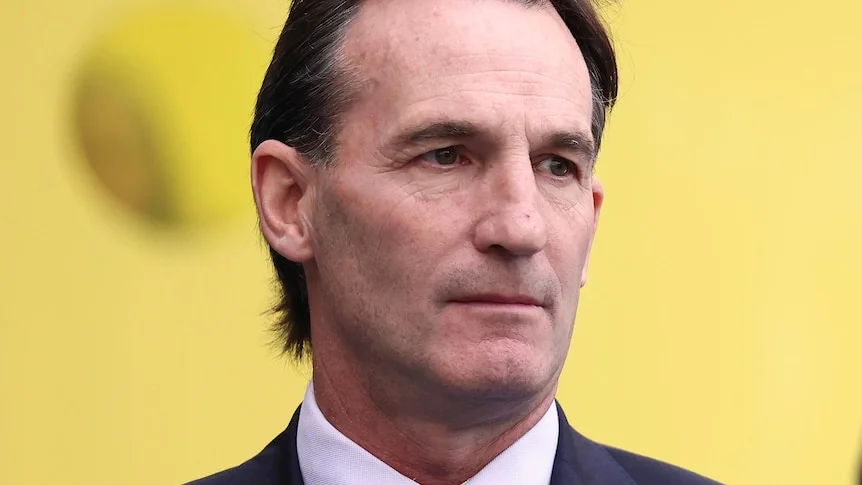 Andrew Dillon looks serious