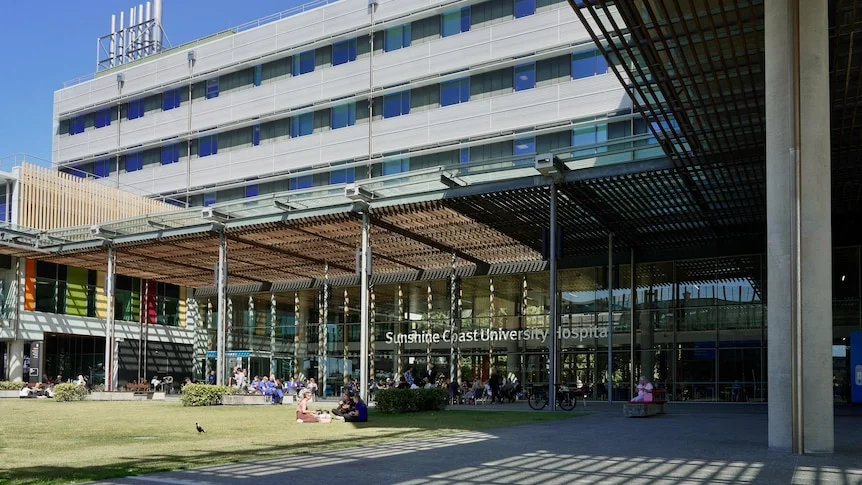 An exterior shot of the Sunshine Coast University Hospital