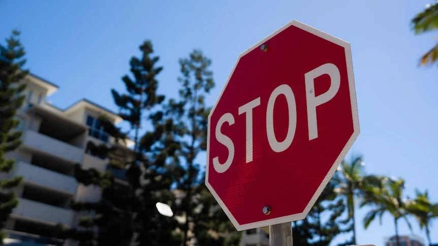 a close up image of a stop sign