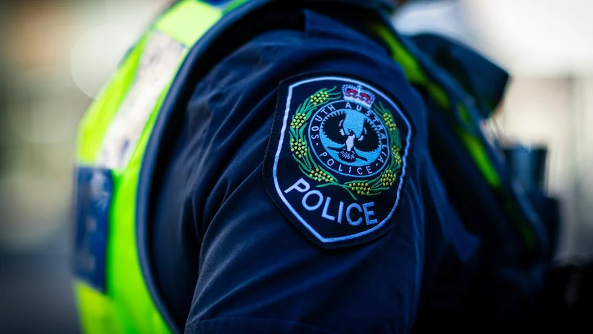 A SA Police officer's shoulder badge.
